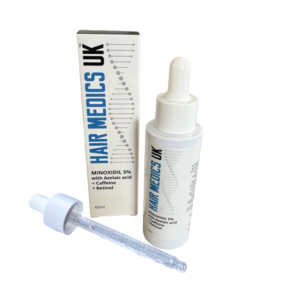 5% minoxidil Pg + Azelaic Acid + Caffeine + Retinol