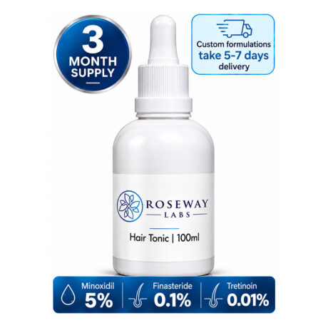 Minoxidil 5% + Finasteride 0.1% + Tretinoin 0.01% Hair Tonic – 100ml
